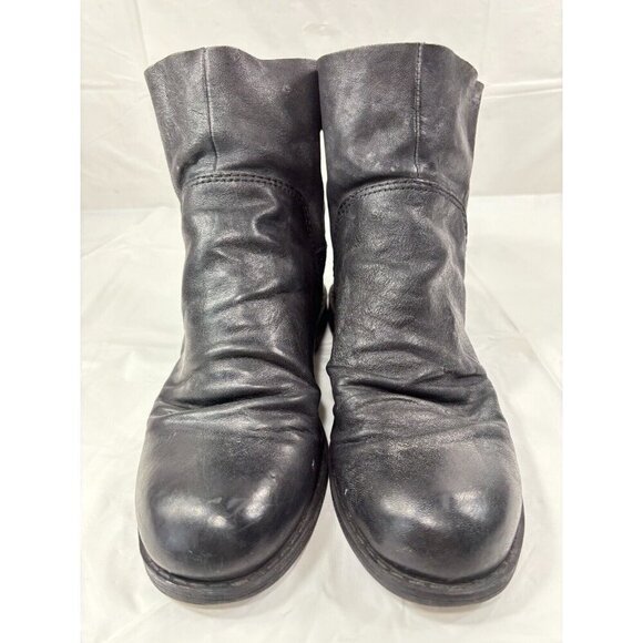 Nine West Maeble Black Leather Biker Ankle Boot Women's Size 6.5M - Picture 6 of 12